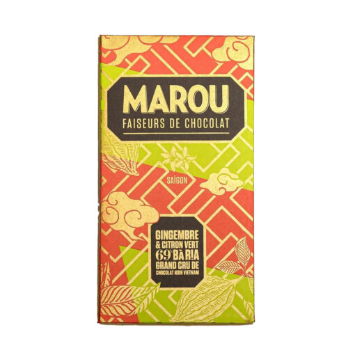 Marou Ginger & Lime Ba Ria 69% Ben Tre Dark Chocolate