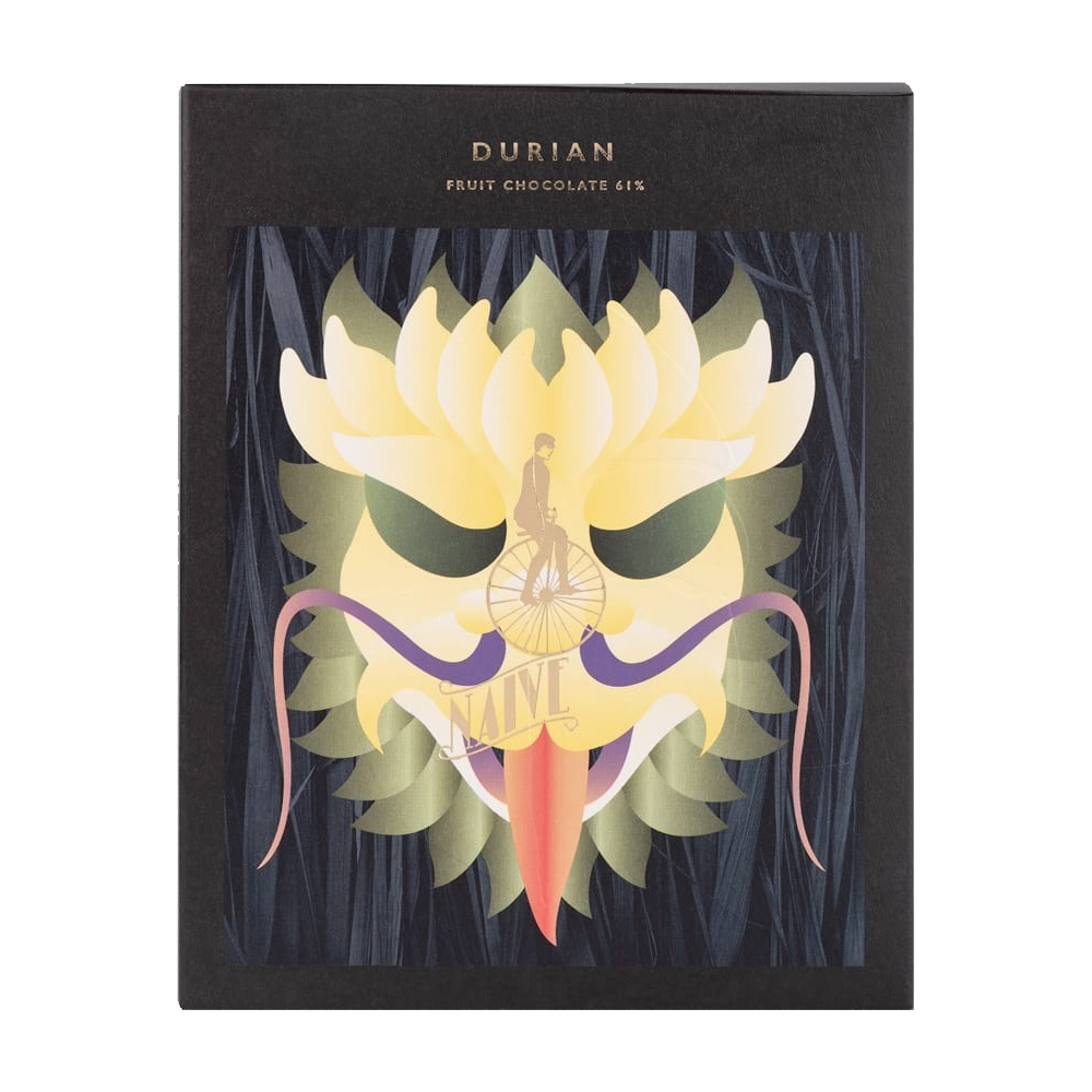 Naïve Dark Milk Chocolate with Durian 61%, product image from Kaffebox