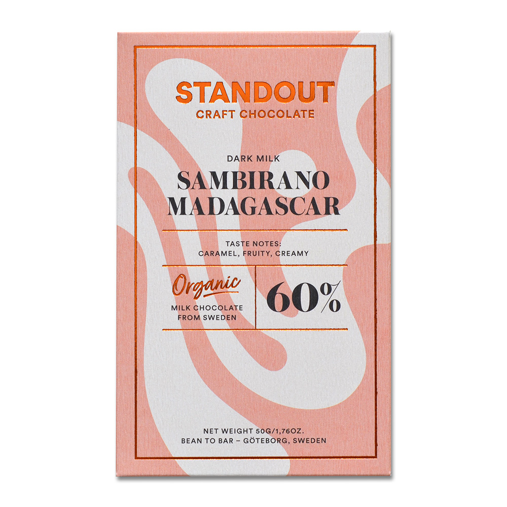 Standout Chocolate Dark Milk Madagascar Sambirano 60%, product image from Kaffebox