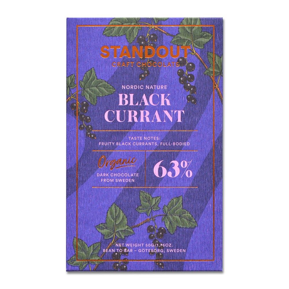 Standout Chocolate Nordic Nature Blackcurrant 63%, product image from Kaffebox
