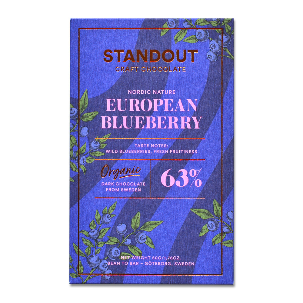 Standout Chocolate Nordic Nature Blueberry 63%, product image from Kaffebox