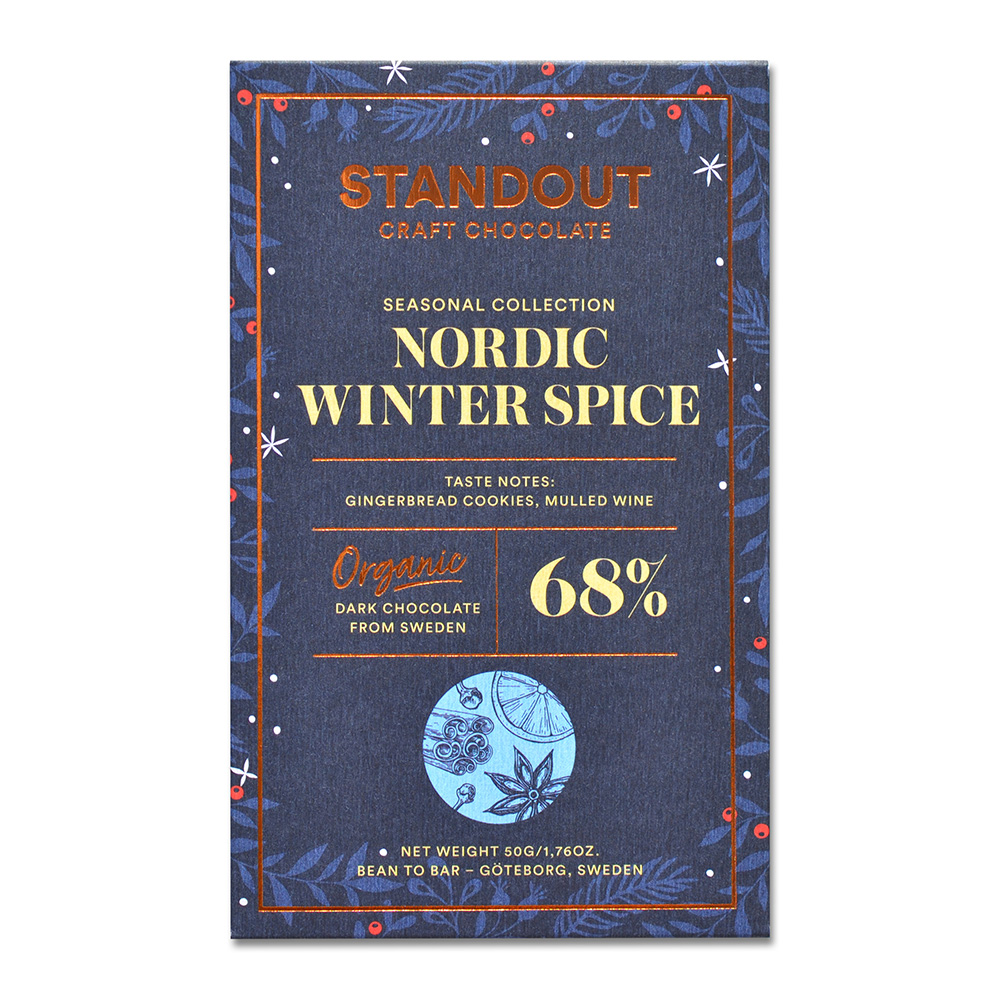 Standout Chocolate Nordic Winter Spice 68%, product image from Kaffebox