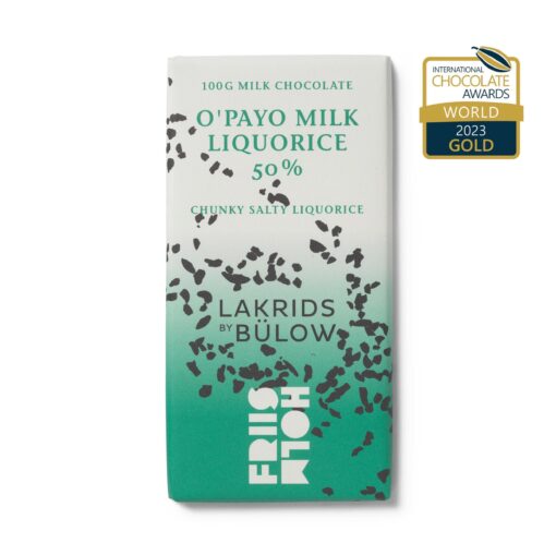Friis-Holm ChokoladeO'Payo Milk Liquorice 50 %