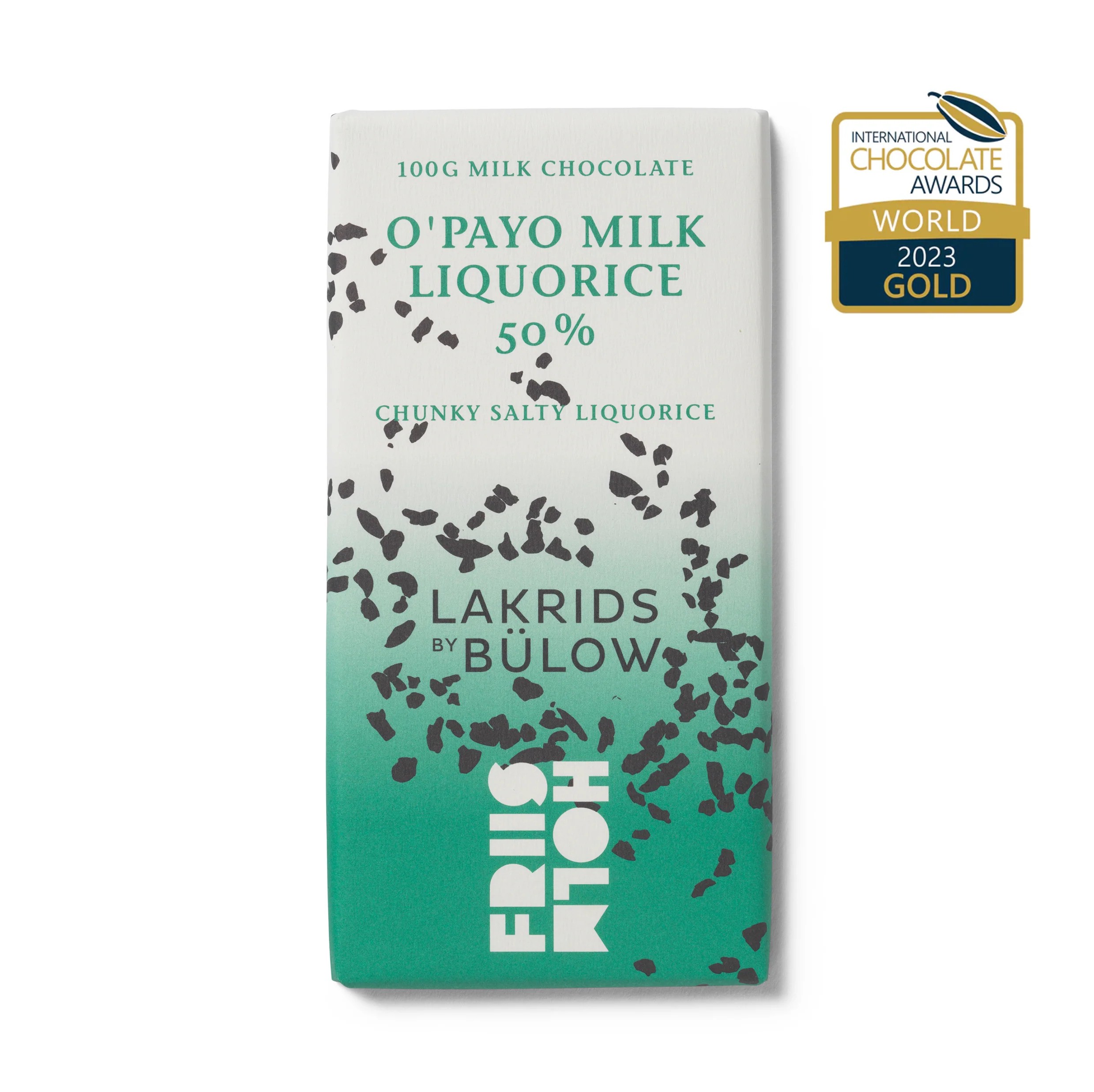 Friis Holm Friis-Holm ChokoladeO’Payo Milk Liquorice 50 %, product image from Kaffebox