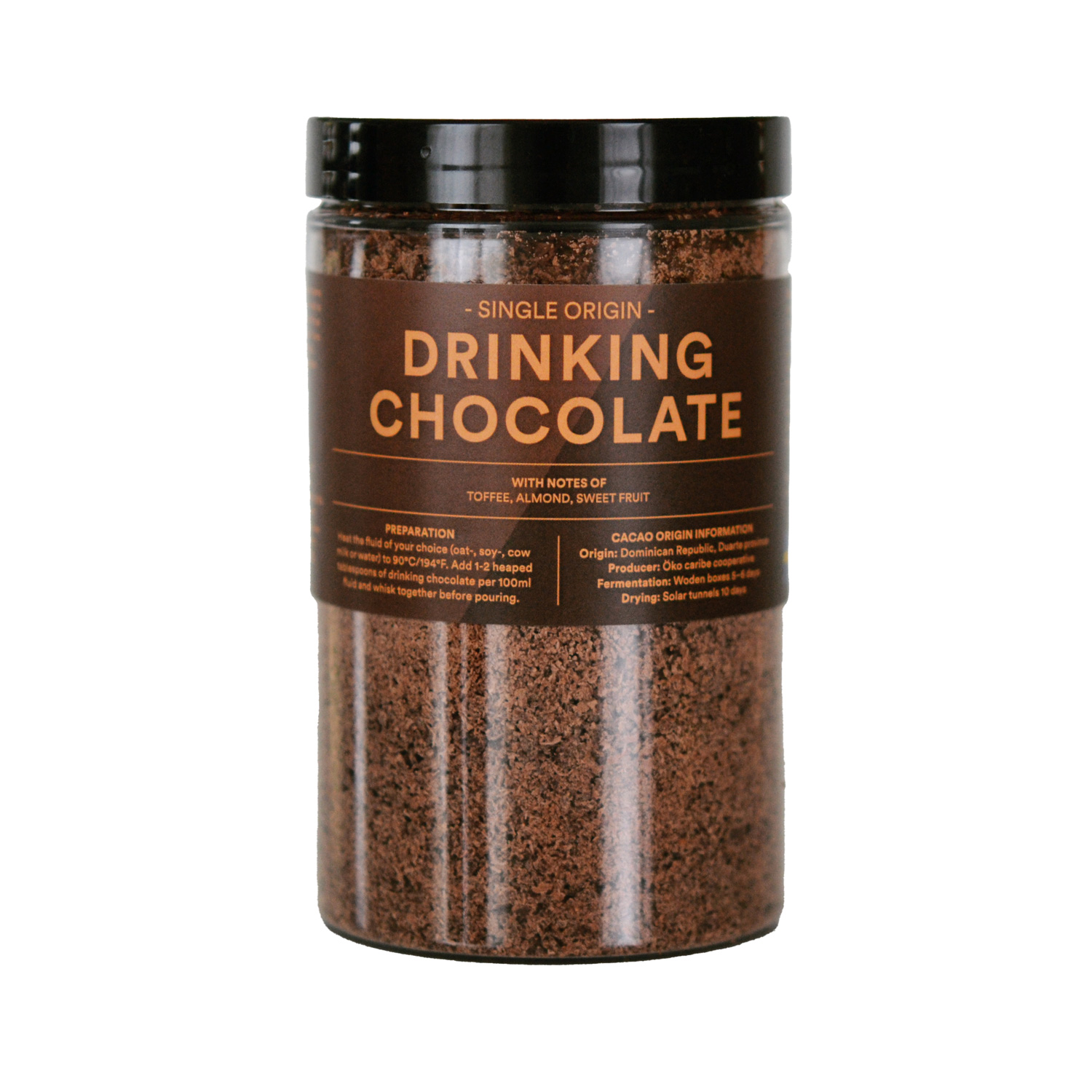 Standout Chocolate Dom Rep Öko Caribe Drinking Chocolate, product image from Kaffebox