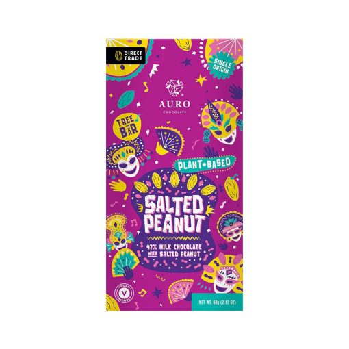 Auro Salted Peanut with Plant-Based 47% Milk Chocolate 60G