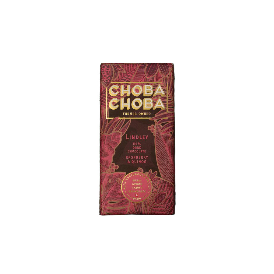 Choba Choba Dark Quinoa Raspberry Chocolate 64%, product image from Kaffebox
