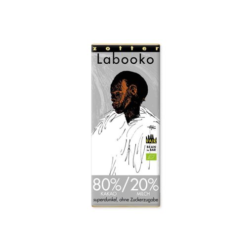 Zotter Labooko 80%/20% Cacao Milk Bar Super Dark