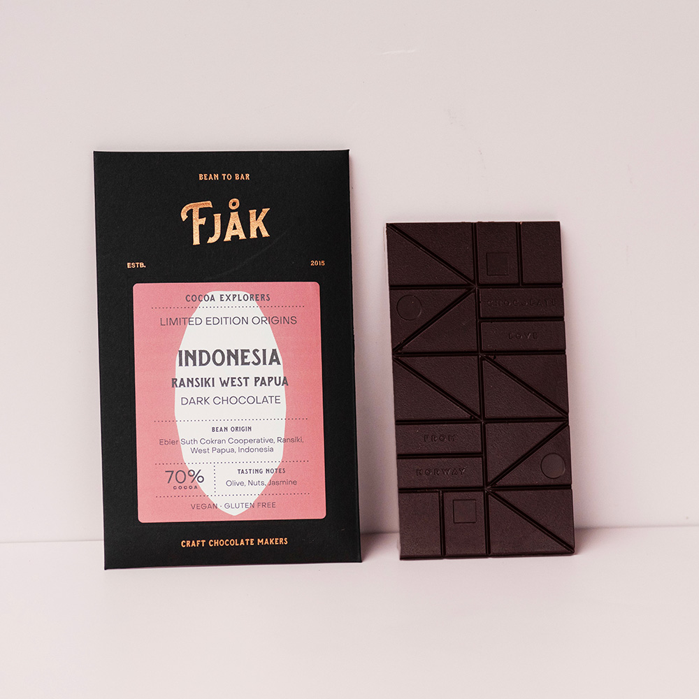 Fjåk Indonesia 70 % Dark Chocolate Limited Edition, product image from Kaffebox