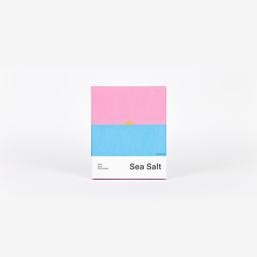 Ocelot Sea Salt – 70% dark chocolate, product image from Kaffebox
