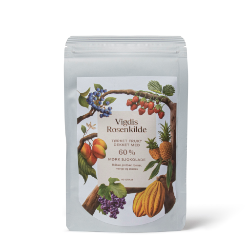Vigdis Rosenkilde Dried Fruits Covered in 60% Dark Chocolate