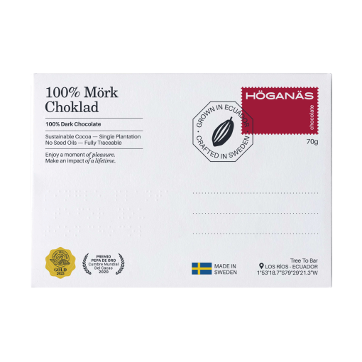 Högenäs Chocolate 100% Dark Chocolate Bar