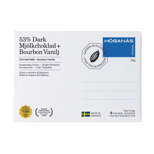 Högenäs Chocolate 53% Dark milk & Bourbon Vanilla