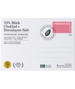 Högenäs Chocolate 70% Dark Chocolate & Himalaya Salt