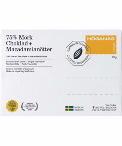 Högenäs Chocolate 75% Dark Chocolate with Macadamia nuts
