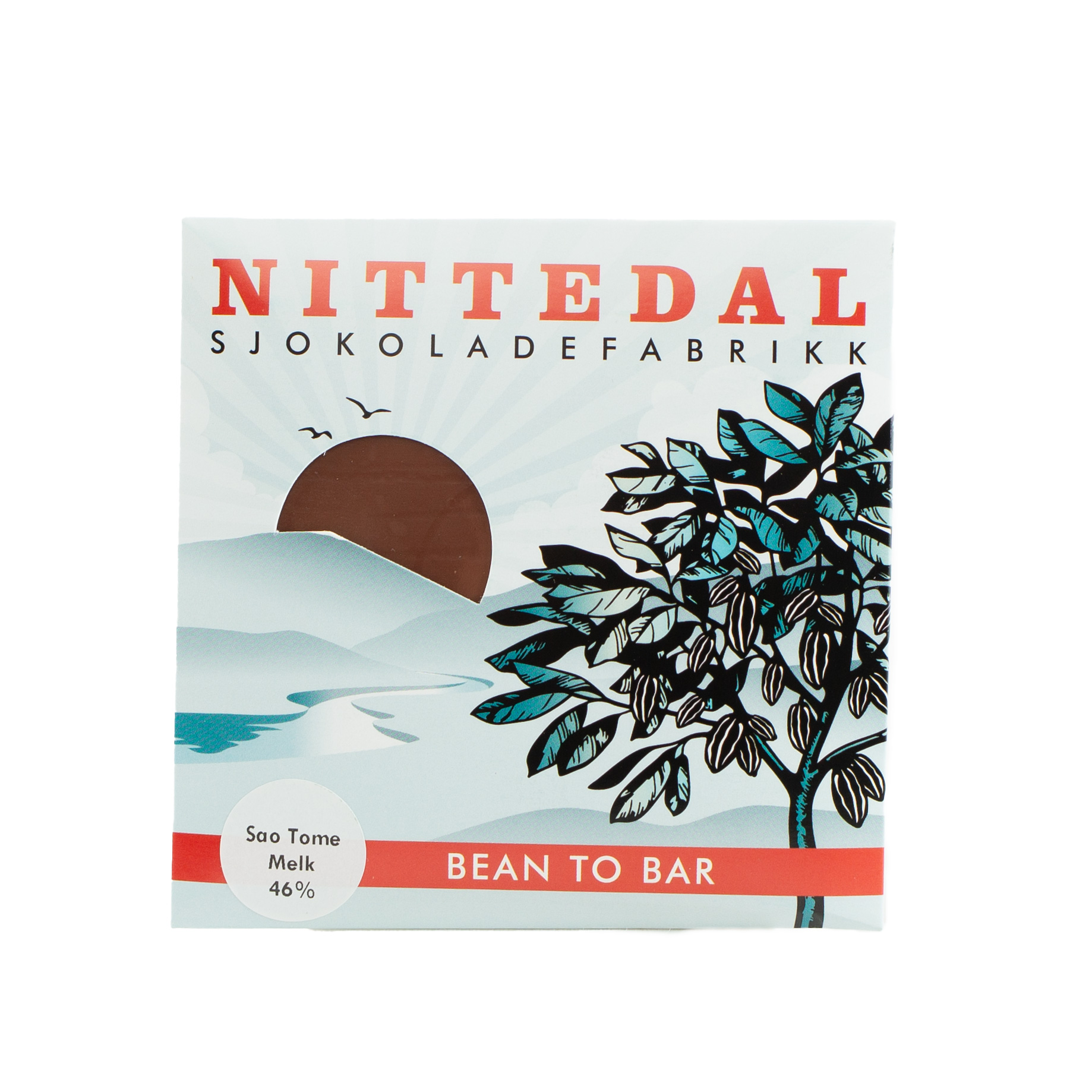 Nittedal Sjokoladefabrikk Sao Tome 46% Milk Chocolate, product image from Kaffebox