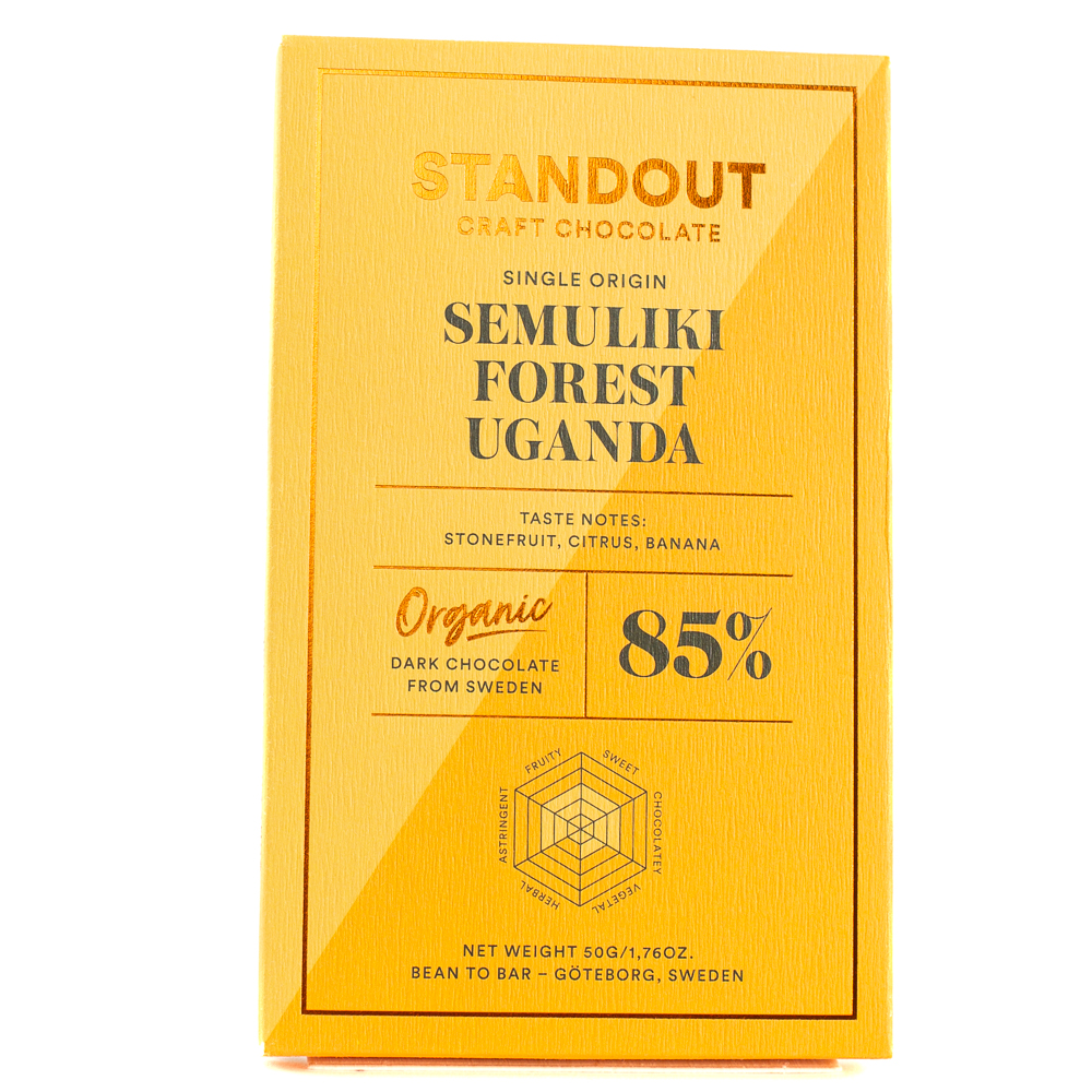 Standout Chocolate Semuliki Forest Uganda 85%, product image from Kaffebox