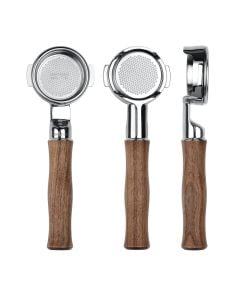 Normcore Slim Bottomless Portafilter with Upgraded Walnut Wood Handle