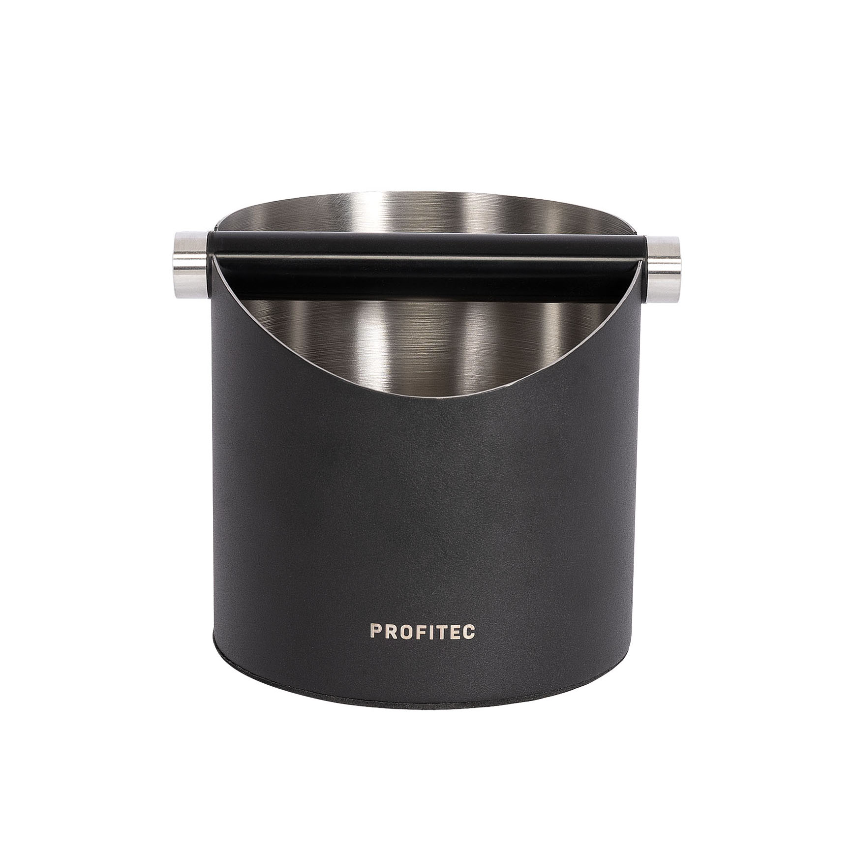 Profitec Stainless Steel Round Knockbox, product image from Kaffebox