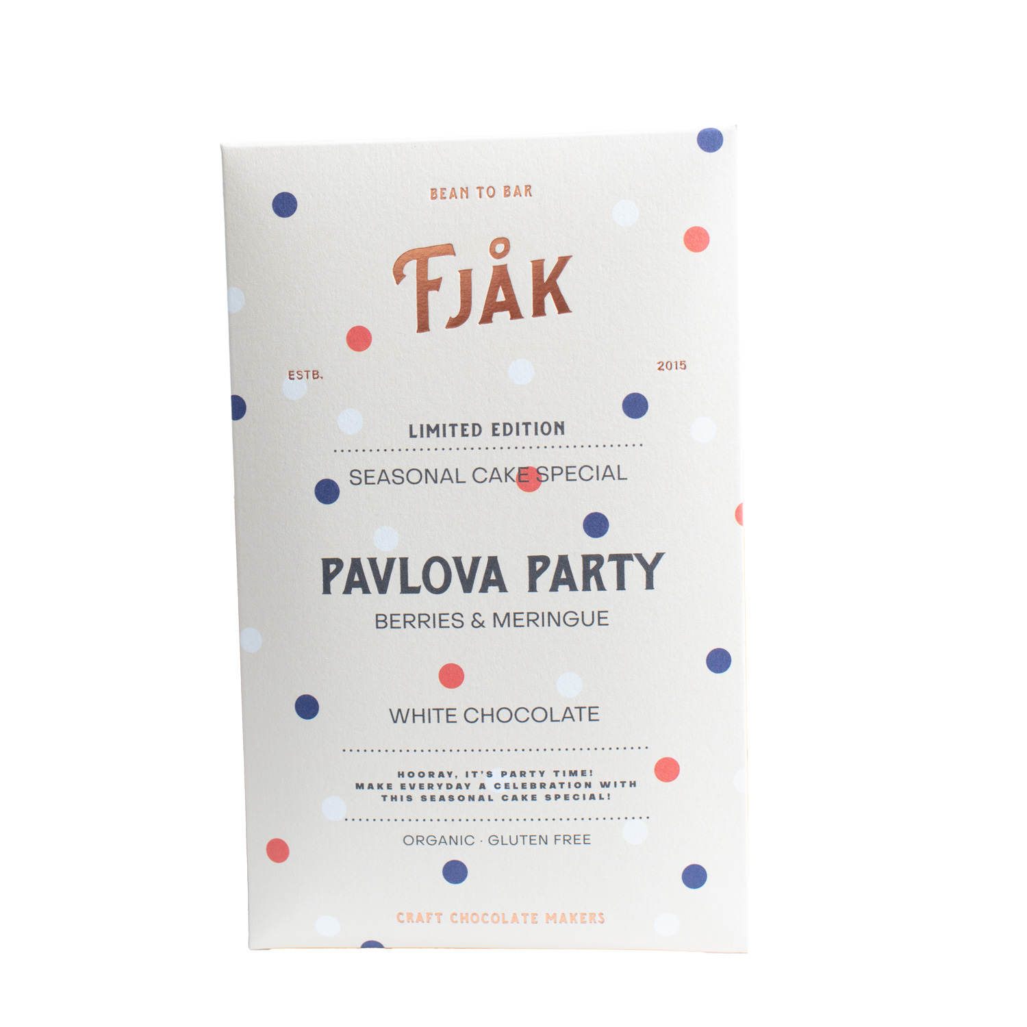 Fjåk White Chocolate Pavlova Party Limited Edition, product image from Kaffebox