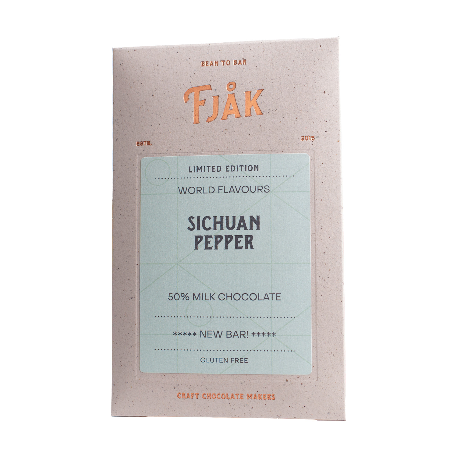 Fjåk Sichuan Pepper Milk Chocolate (50%), product image from Kaffebox
