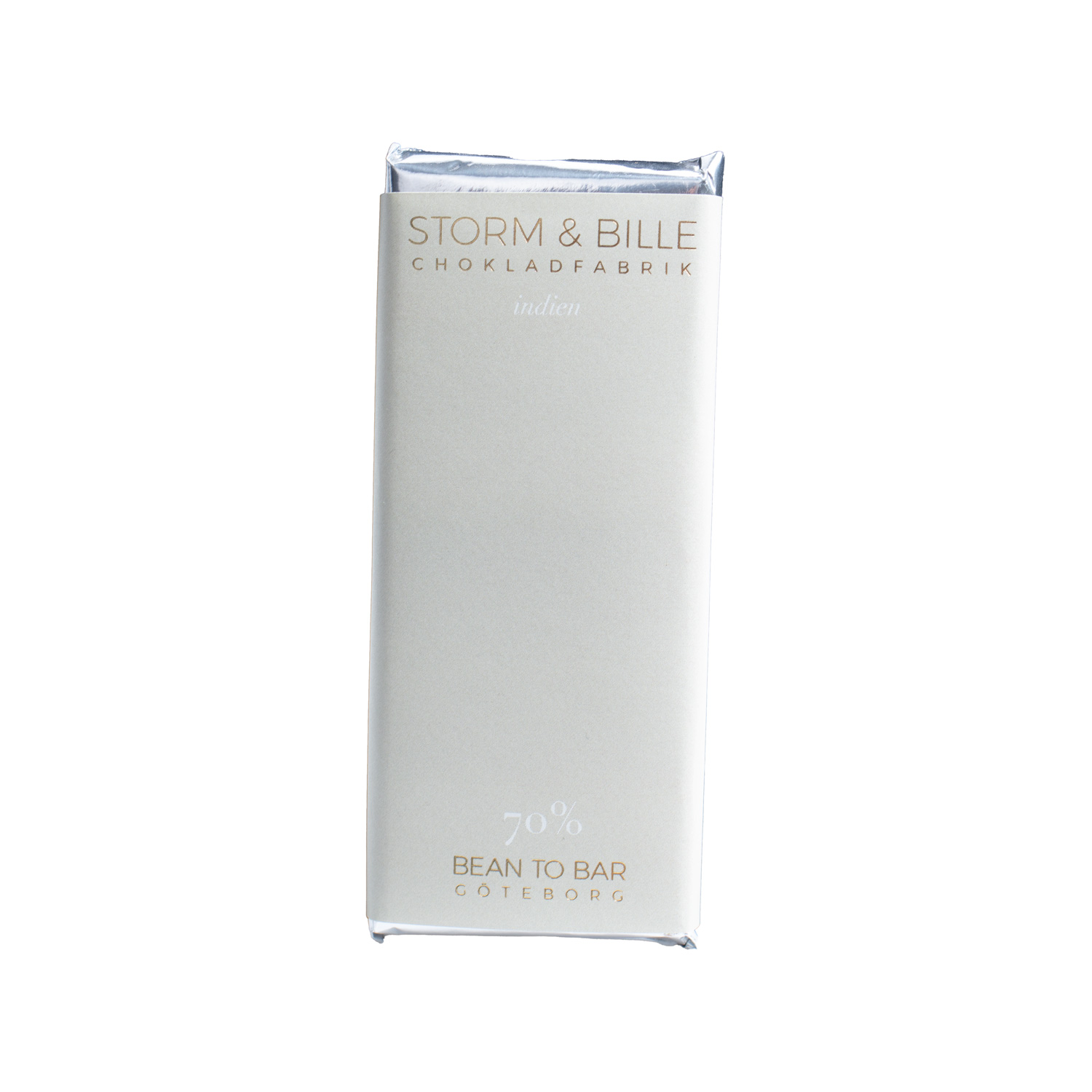 Fjorden Sjokolade Storm & Bille 70 % India Dark Chocolate 40g, product image from Kaffebox