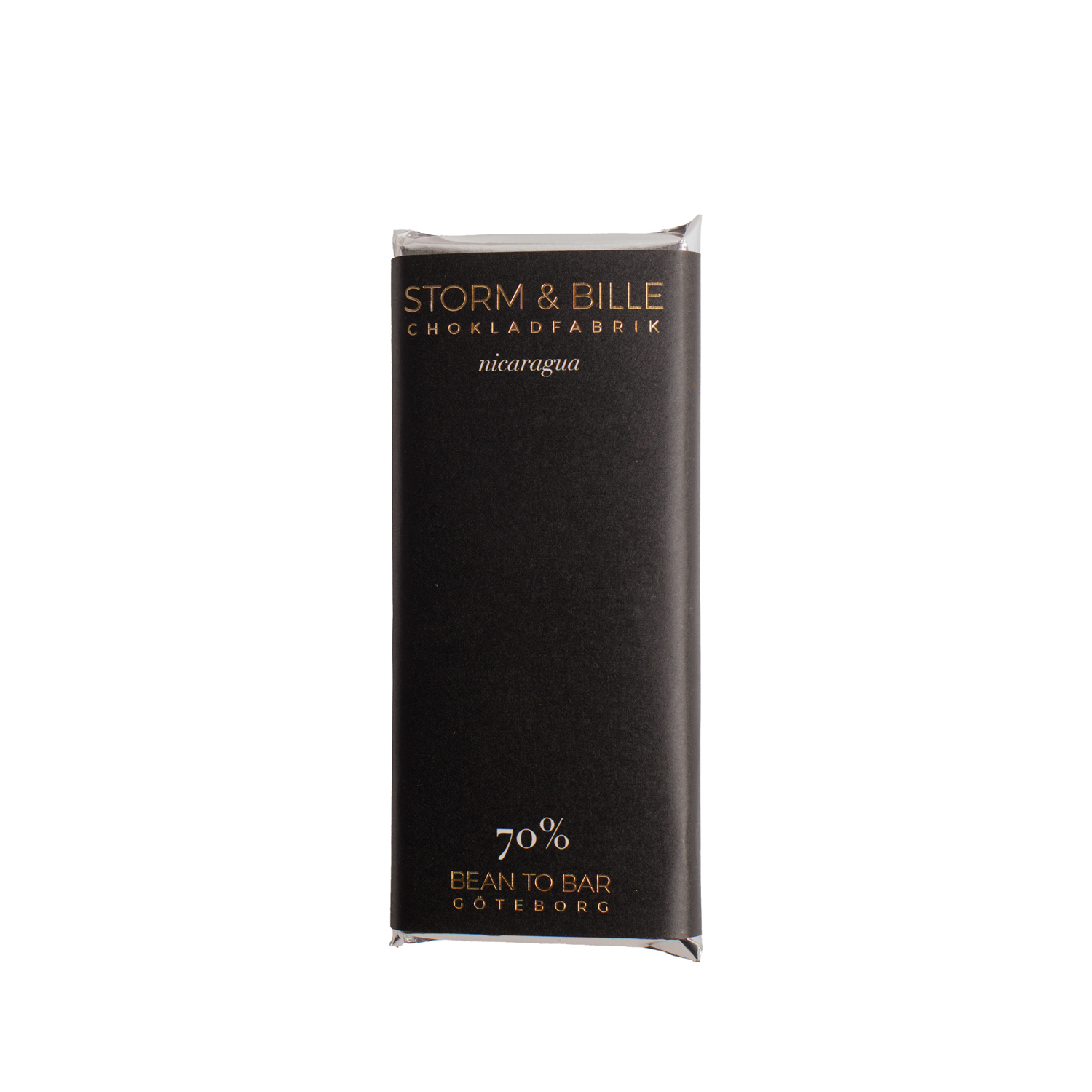 Fjorden Sjokolade Storm & Bille 70 % Nicaragua Dark Chocolate 40g, product image from Kaffebox