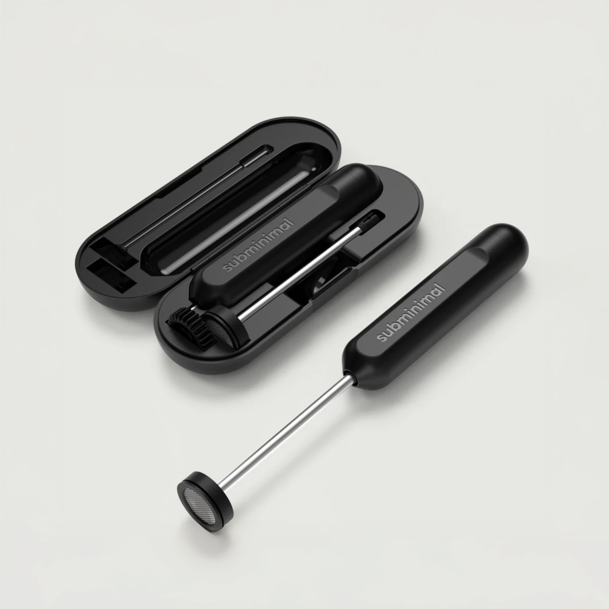 Subminimal NanoFoamer GO Handheld Milk Foamer with Travel Case