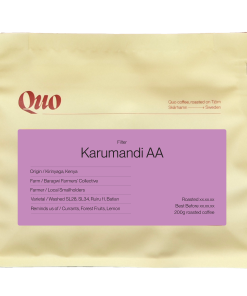Quo Coffee Karumandi AA washed Kenyan filter coffee, 200 g bag
