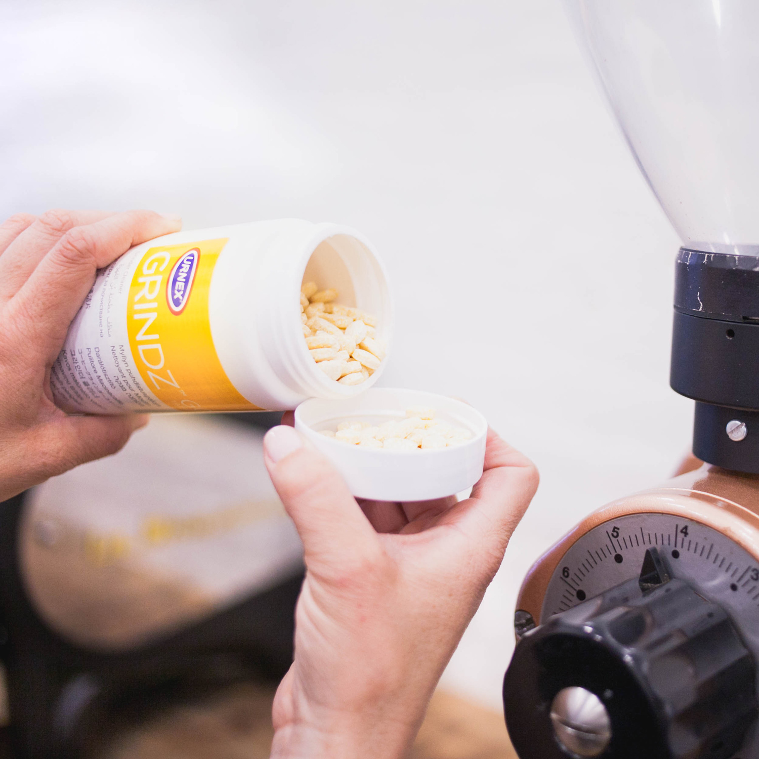 Urnex Grindz grinder cleaning tablets