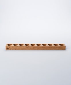 Weber Workshops Bean Cellar Polymer Caddy, 10-slot solid oak caddy, front view