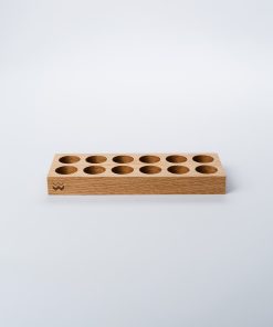Weber Workshops Bean Cellar Polymer Caddy, 12-slot solid oak caddy