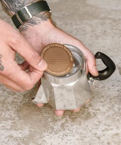 Fitting the Cafe Concetto Superfine Moka Disc in a Bialetti Moka Express
