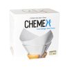 Chemex Bonded Filters FS-100 box of 100 white pre-folded square coffee filters