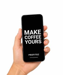 Profitec MOVE 2.0 controlled from the Make Coffee Yours app on a phone