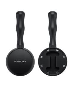 Normcore Snap-On Steam Lever V2 front and back, showing the magnets inside the cap