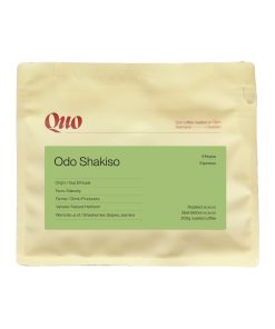 Quo Coffee Odo Shakiso natural Ethiopian espresso coffee, 200 g bag