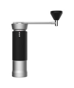 Timemore x Millab M01 hand grinder in silver with the handle extended